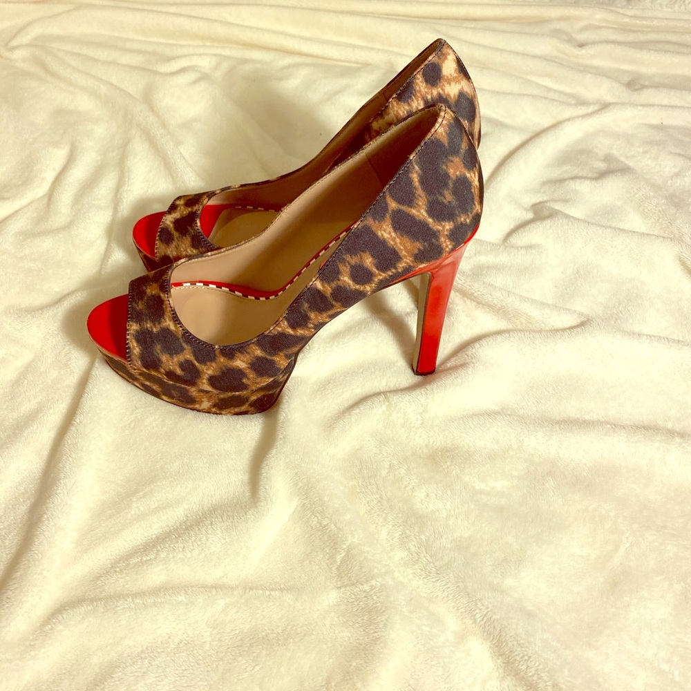 Betsy Johnson Leopard Print High Heel Shoes